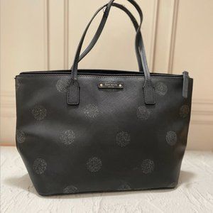 Kate Spade Glitter Polka Dot handbag tote in black
